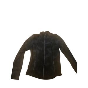 Yogalicious Lux‎ Black Camo Zip Up Athletic Jacket Women's XL